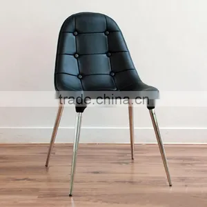 Diane Glass Fiber Reinforced Plastic Armrest Chair Hotel Dining Chair Leather Buckle Dining Chair thumbnail-1