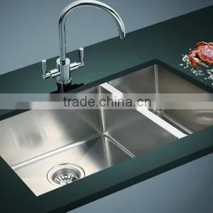Modern Kitchen Design 70/30 Stainless Steel Kitchen SInk Double Bowl thumbnail-6