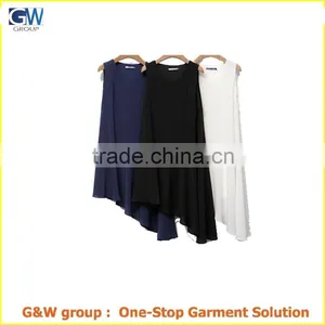 Oblique Hem Sleeveless Dress O Neck Sample Oblique Hem Sleeveless Dress thumbnail-3