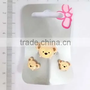 Cute Acrylic Carton Animal Earring and Ring Set for Kids thumbnail-5