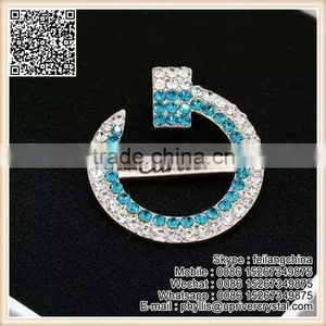 Lovely Royal Blue Crystal Diamond Rhinestone Run Dog Animal Brooch Pin thumbnail-2