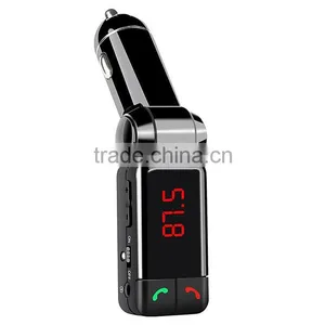 Multifunction Car Bluetooth FM Transmitter With Car Charger, Dual USB Port and USB Music Play thumbnail-1