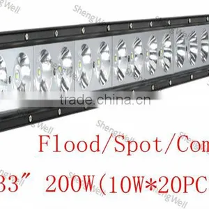 ShengWell Auto Led Bar 200W 9-32V IP67 CREE Led Light Bar Flood/Spot/Combo Single Row Led Light Bar 200W Led Light Bar thumbnail-1