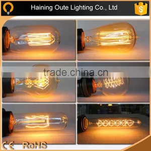 Wholesale Price Retro Vintage Edison Bulb Light E27 Incandescent Bulb ST64 thumbnail-2