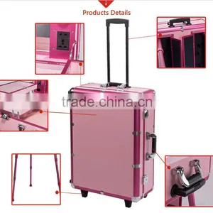 Sunrise Upgrade Super Quality Trolley Aluminum Makeup Case With Lights Mirror for 2016 Beauty & Cosmetic Import-Export Expo thumbnail-5