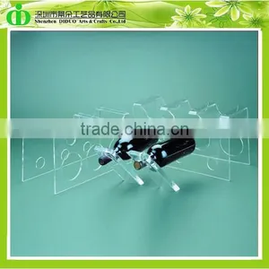 DDW-S006 ISO9001 Chinese Factory Produce Crystal Clear Wine Stand Shelf thumbnail-2