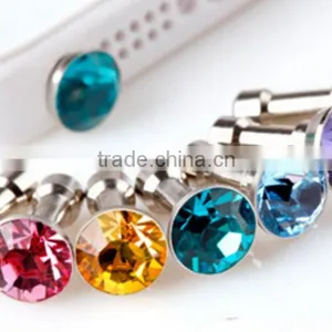 Fashion Flash Diamond Colorful Diamond Cell Phone Headset Dust Plug Dust Plug 3.5mm Universal thumbnail-2