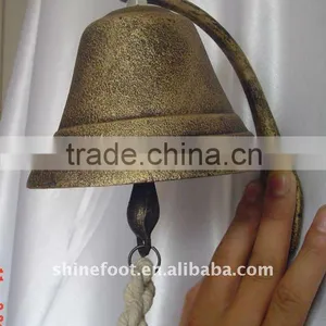 Dia 12cm Cast Iron Bell With Rope for Bar and Door , Door Bell ,bar Bell(A117) thumbnail-1