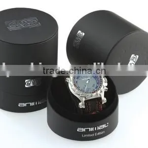 Luxury Black Paper Tube Packaging for Watch,cardboard Tube With EVA Insert thumbnail-1