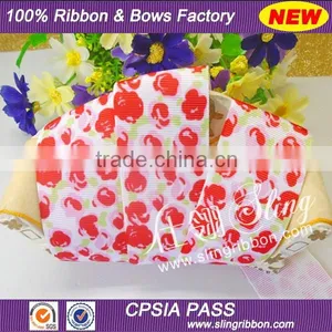 2015 Wholesale Rose Flower Washable Printed Ribbon thumbnail-1