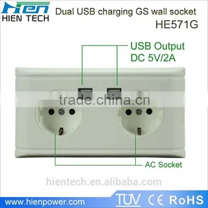 European Style Flush Mounting Wall Socket Outlet Double Way thumbnail-2