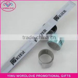 Personalized PVC Clap Bands / Custom Reflective Slap Bracelets / Snap Wristbands thumbnail-3