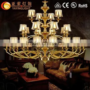 Hotel Project All Copper Glass Chandelier,North European Style All Copper Chandelier thumbnail-1