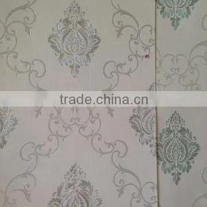 Times Small Damask Flowers Vinyl Wallpaper thumbnail-6