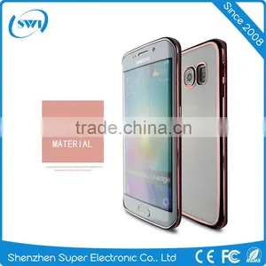 Low Price China Mobile Phone Durable Transparent Phone Case for Samsung S6 Edge Soft Cover Case Plating TPU thumbnail-2