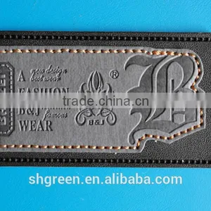 Dark Brown Irregular False Leather Label for Pants thumbnail-6