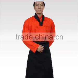 Designer Japanese Executive Fashion Chef Unfiorms With Black Apron thumbnail-3