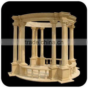 White Marble Garden Stone Carving Gazebo thumbnail-2