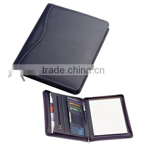 Hot Selling Custom Leather Folder/PU Portfolio/file Folder With LOGO thumbnail-1