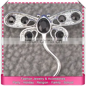 Bulk Rhinestone Brooches, Hot Sale Dragonfly Brooch Rhinestone thumbnail-1