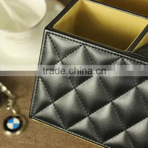Multifunctional PU Wholesale Storage Facial Leather Tissue Box thumbnail-3