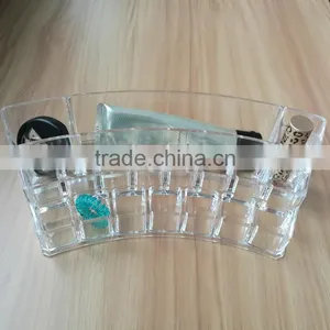2016 Hot Sale in China Wholesale Glass Acrylic Cosmetic Jewelry Storage Organizer Fanshape for Women Make up thumbnail-1