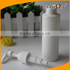 Vital White Cylindrical Empty Lotion Bottle With Pump 4 Oz. Size thumbnail-6