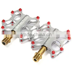 2pcs Kactus KTPD - 07 Bike MTB Cycling Pedals Gold-plating Titanium Spindle Footrest Flat CNC 3 Bearings Ultralight Pedals thumbnail-4