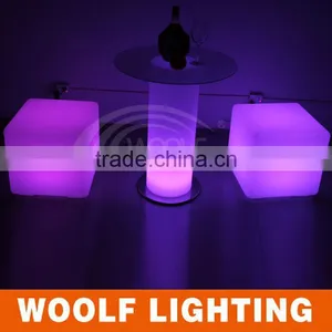 Indoor and Outdoor Used Seating Illuminated LED Cube Furniture thumbnail-2