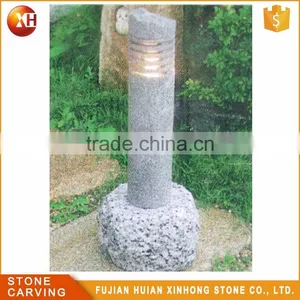 Large Garden Natural Marble Stone Fence Lantern thumbnail-1