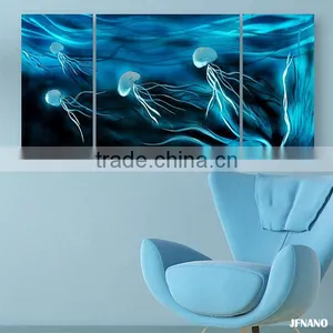 2016 Jellyfish Metal Painting Modern Art Wall Decor Oil Painting Modern, Aluminium Print Painting thumbnail-1