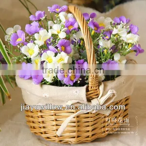 Wholesale Handmade Wall Mounted Wicker Flower Basket for Decoration thumbnail-1