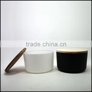 20oz Large Sprayed Colored Candle Jars Matte Black Glass Candle Holder thumbnail-1