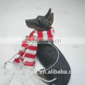 Mini Resin Doberman Dog Christmas Hanging Decoration thumbnail-3