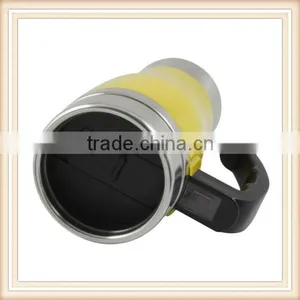 Stainless Lazy Self Stirring Mug Auto Mixing Tea Coffee Cup Home Gifts Yellow thumbnail-4