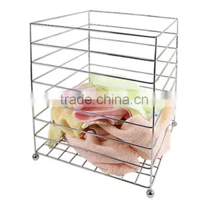 Hotel Towel Basket Hotel Accessories Stainless Steel Towel Basket thumbnail-1