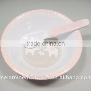 Melamine Kids Cake Dinnerware Set / Children Cake Tableware Spoon Fork and Bowl Set thumbnail-3