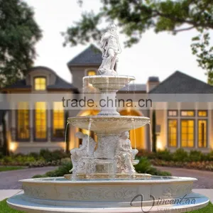 Contemporary Outdoor Sculpture Stone Carving Marble Outdoor Water Fountain thumbnail-2