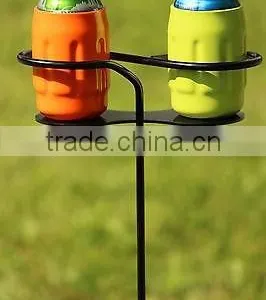 Outdoor Beach Sand Lawn Beverage Cans Stakes Holder 2PCS Cans Each Stake thumbnail-2