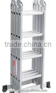 Finether 12.1 FT Heavy Duty Aluminum Multi Purpose Folding Extension Ladder With 2 Panels 330lb Capacity thumbnail-2