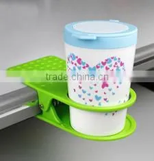 Creative Cup / Bottle Holder Clip Used for Desk or Table , Mixed Colors thumbnail-1