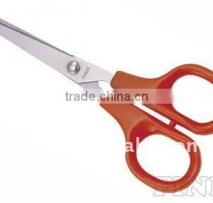 5" Red ABS Plastic Grip Safety Student Scissors thumbnail-1