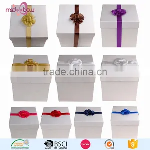 Christmas Gift Wrapping Colorful Satin Ribbon Bow With Elastic Loop thumbnail-3