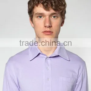 100% Cotton Jersey Long Sleeve Leisure Pocket Shirt Polo T-shirt thumbnail-4