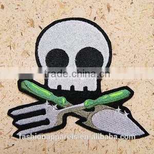 Custom High Quality Embroidered Creative Skulls Patch for Clothes Embroidery Patch Made in China Choose Size/color thumbnail-5