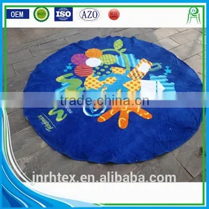Custom Design Print 100% Cotton Round Beach Towels thumbnail-2