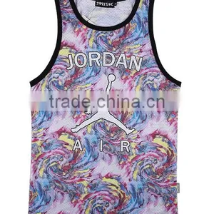 Custom Sublimation Polyester 3D Printing Promotion Sport Men Tank Top thumbnail-1