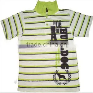 Boys Yarn Dyed 100%cotton Embroidered Polo Shirt Printing thumbnail-1