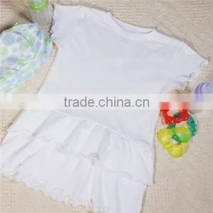 Kids Party Wear Dresses for Girls Rabbit Skins Girl's Ruffled Cotton Dress thumbnail-1