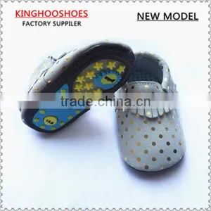 Rubber Sole Baby Moccasins Suede Baby Shoes thumbnail-1